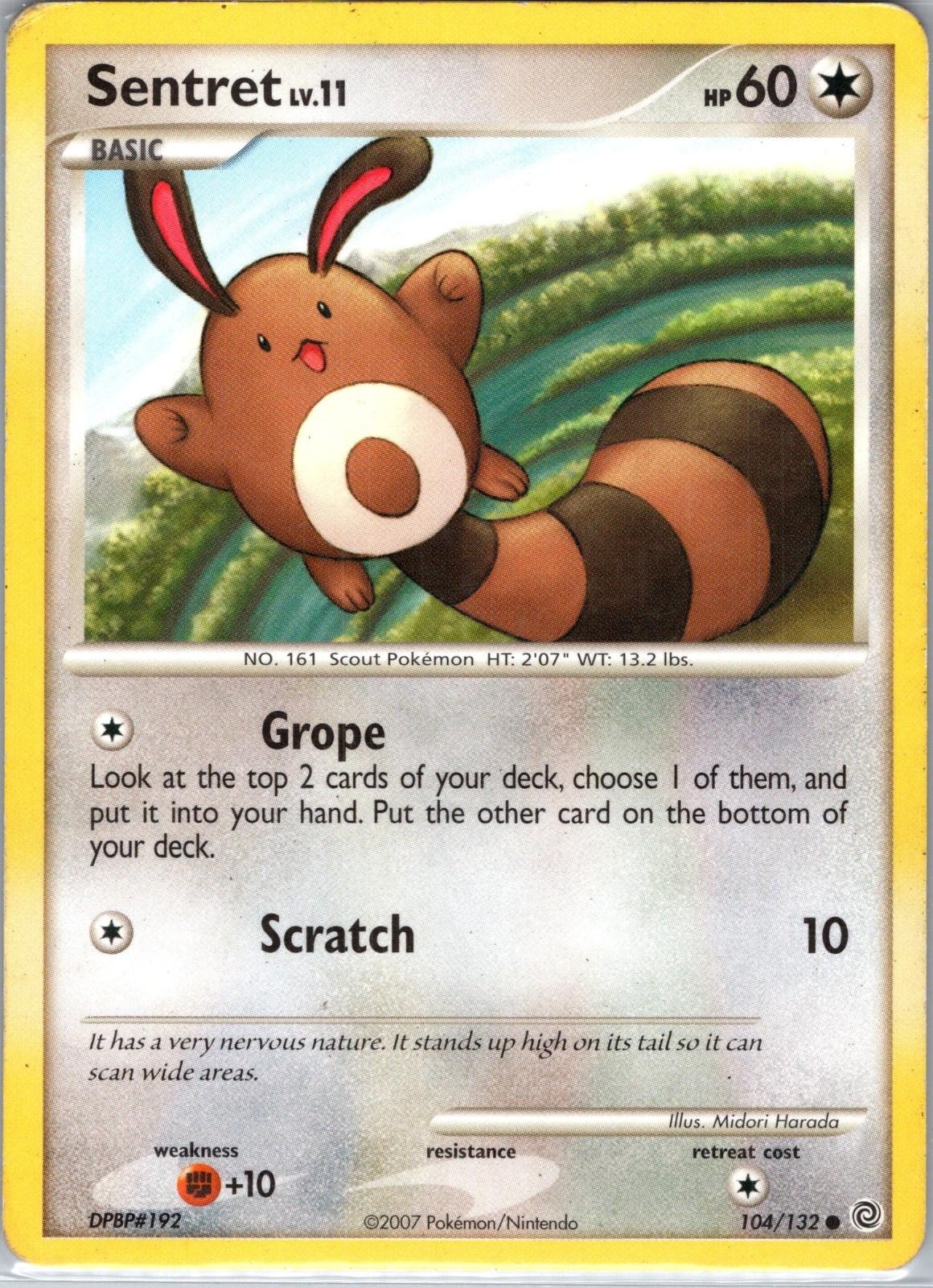Sentret 104/132 Common Secret Wonders Pokemon Lightly Played