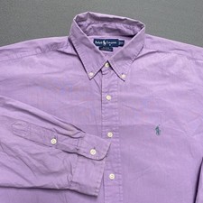Ralph Lauren Shirt Mens XL Purple Blake Long Sleeve Button Down Pony Classic Fit
