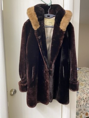 Nelson Royal Star Mouton Lamb Mahogany Brown Vintage Fur Stroller FLA Fox Mink