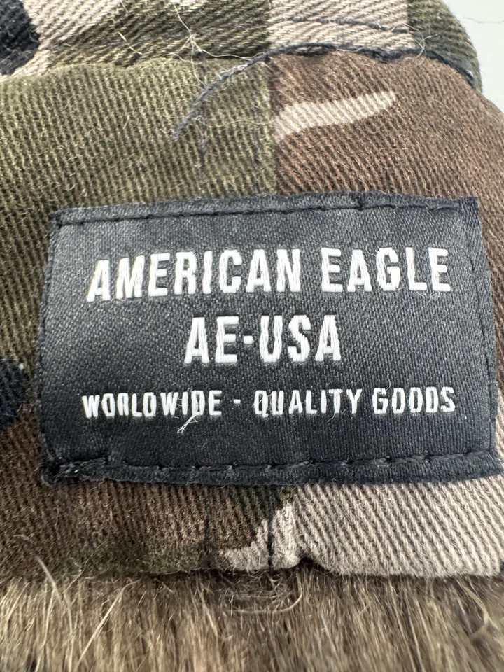 AE Trapper Hat American Eagle Winter Warm Hat Faux Fur Lined Camouflage - Image 3 of 4