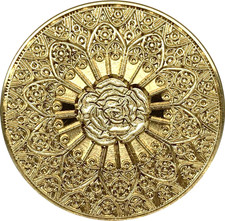 Rose Mandala Wax Seal Stamp head, 1.3" diameter intricate design - Stunning 