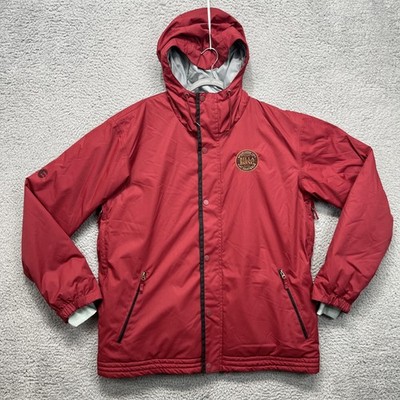 Billabong Phil Jacket Mens XL Red Waterproof Hooded Insulated Ski Snowboard