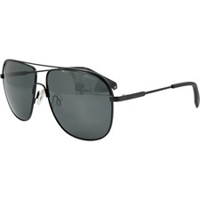 Polaroid PLD2055S Mens Metal Aviator Polarized Sunglass 003M9 Black 59-14 Gray