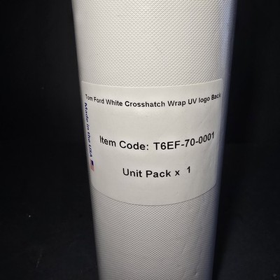 Tom Ford White Crosshatch Wrap UV Logo Wrapping Paper Length 12'' T6EF-70-0001