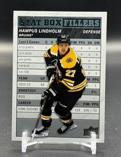 Upper Deck 2023-24 Series 1 Stat Box Fillers Hampus Lindholm SB-15 Bruins