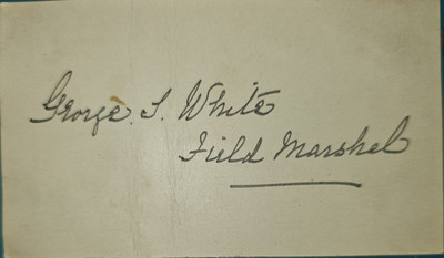 George S White British Field Marshall Signature Cut Large Bold Vintage Autograph