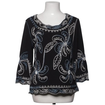 Lauren Michelle, Bluse, Größe: L, Schwarz/Blau/Weiß #XFv
