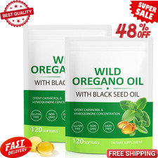 Resilia Oil Of Oregano With Black Seed Oil 6,000MG, 2 in 1, Gluten Free 240Count