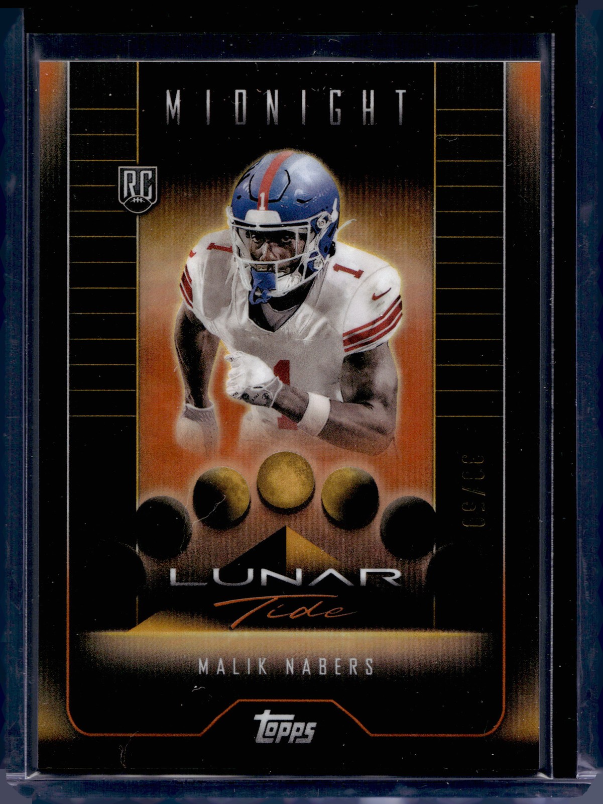 Malik Nabers Topps Midnight Lunar Tide #LT6 Summer Solstice