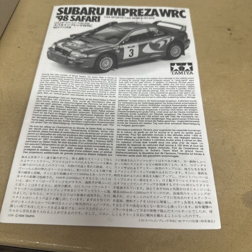 Tamiya 24205 1/24 Scale Subaru Impreza WRC ‘98 Safari - Picture 4 of 10