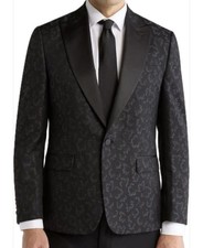 KARL LAGERFELD PARIS Printed Peak Lapel Dinner Jacket 36 S NEW 295 ALXR1LFB0011