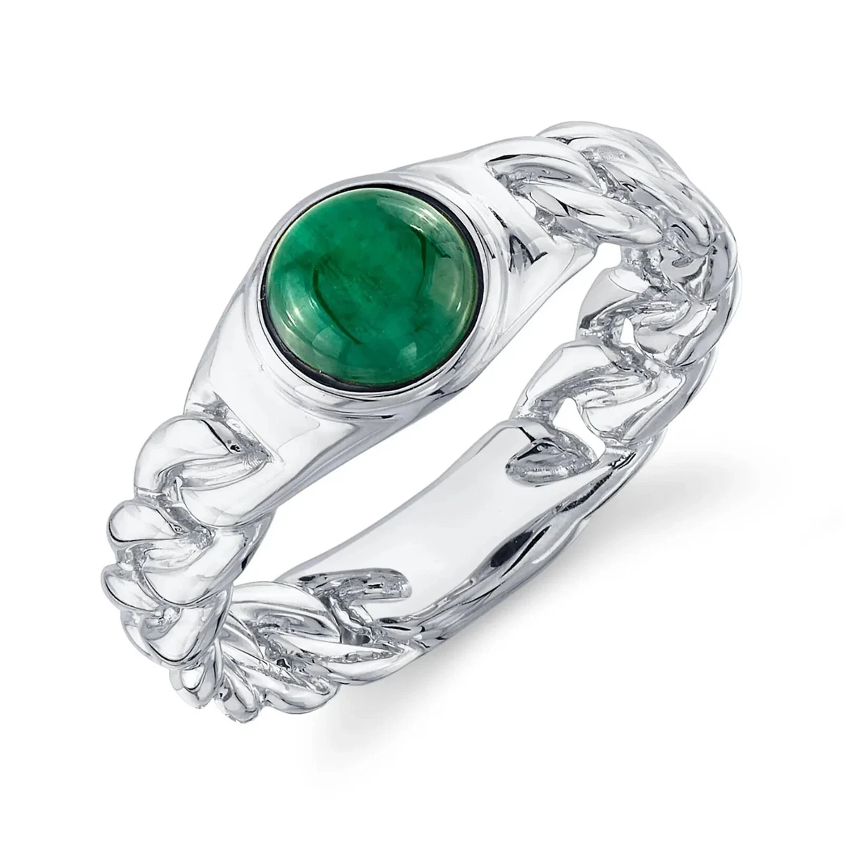 RRVGEM Anello in malachite naturale, 10,50 ratti, qualità A+, placcato argento, per uomini e donne, Placcato argento, Malachite