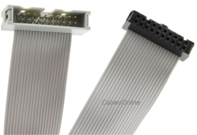 20-Pin (2x10) 2.54mm-Pitch Male/Female 20-wire IDC Flat Ribbon Extension