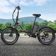 Electric Bike 20in Fat Tire E-Folding Bike 500W 48V City Commuting Bicycle 20mph