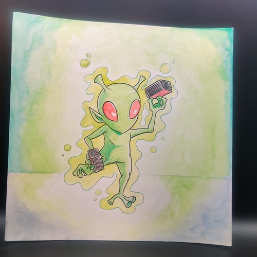 Metazoo Wilderness 1/1 Original Art Mind Probe By Pepper DeLuca - Picture 2 of 4