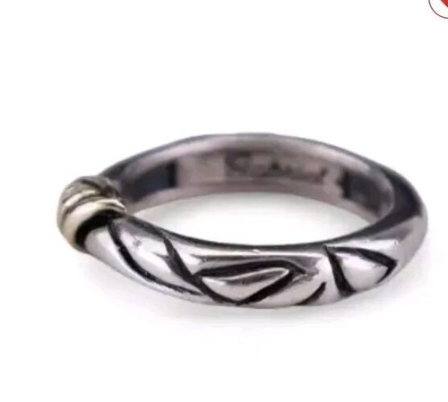 Gabriel & Co. 925 Sterling Silver & 18k Gold Accents Ring Sz: 7.5 - Picture 3 of 12