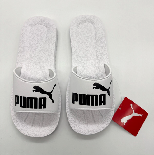 Puma Purecat Badelatschen Schlappen Schuhe Damen/Herren/Unisex Weiß/Rosa/Schwarz - Bild 9 von 19