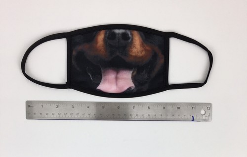 2Each Cute Dog Rottweiler Unisex Double Layer Face Mask Reusable Washable Cloth - Picture 3 of 4