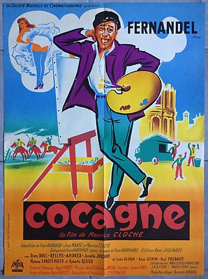 Plakat Cocagne Maurice Glocke Fernandel Dora Doll Rellys Maler Painter 60x80