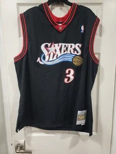 Allen Iverson 76ers Mitchell & Ness Swingman Road Jersey Men’s Largel NEW $130