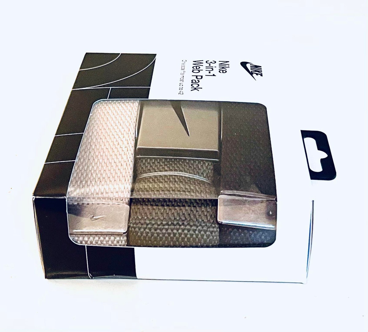 Nike Golf Men's 3-in-1 Web Pack Belts Fits Most Up To 42