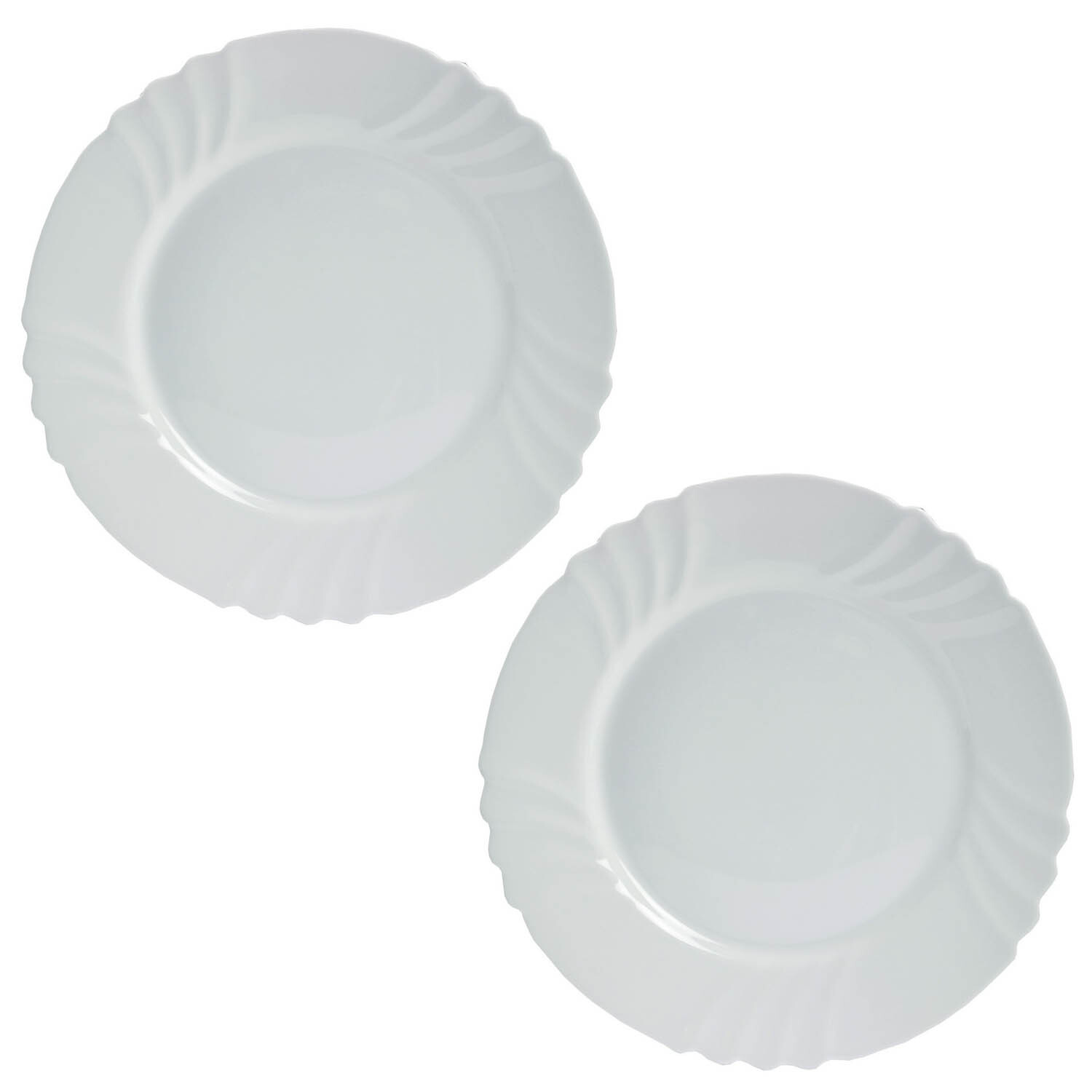 Set Of 2 Bormioli Rocco Ebro 20cm Side Fruit Dining Plate Tempered Opal Glass