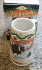 Anheuser Busch Budweiser 1996 "American Homestead" Holiday Stein