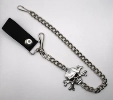 BIKER SKULL AND BONES WALLET CHAIN 18. CWA-1023. NEW!!!!