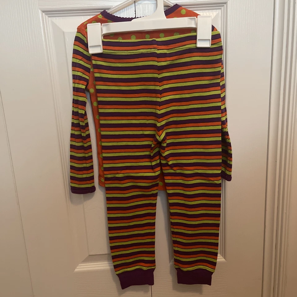 Children's Place девочек 4T Хэллоуин пижама комплект оранжевый кот ведьма - Изображение 2 из 4