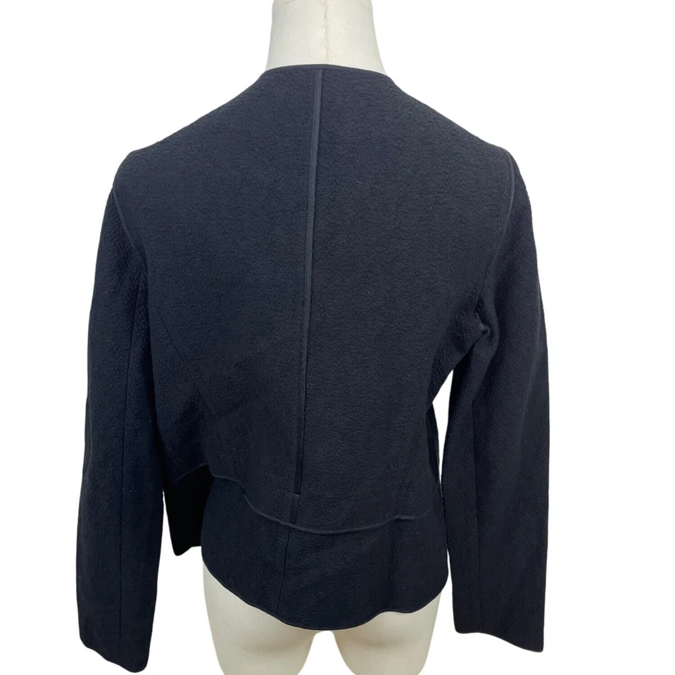 Chaqueta negra texturizada delantera abierta Vince para mujer talla L - Nueva Foto 3 de 4