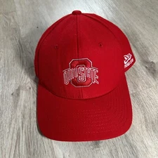 Vintage New Era Ohio State Buckeyes Hat Snapback NCAA College Football Red Cap
