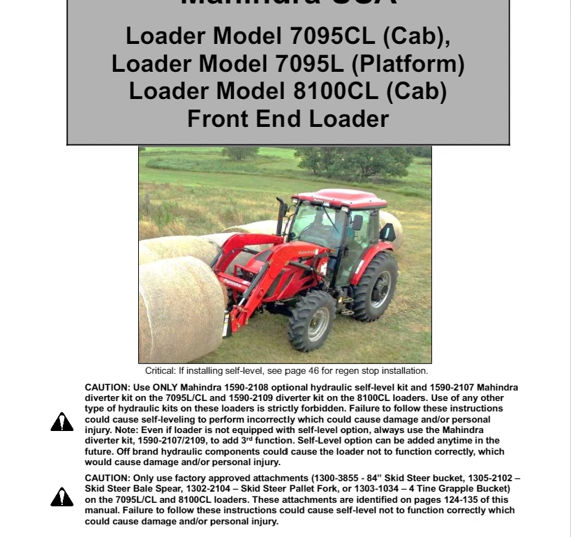 Mahindra 7085 Open Station Service Manual and Operator Manuals FREE SHIPPING - Image 4 of 4