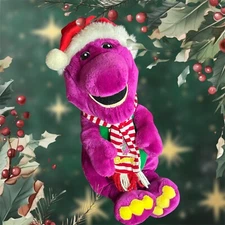 Vintage 1992 Barney The Dinosaur Christmas Plush 22" Large Stuffed Lyons Group