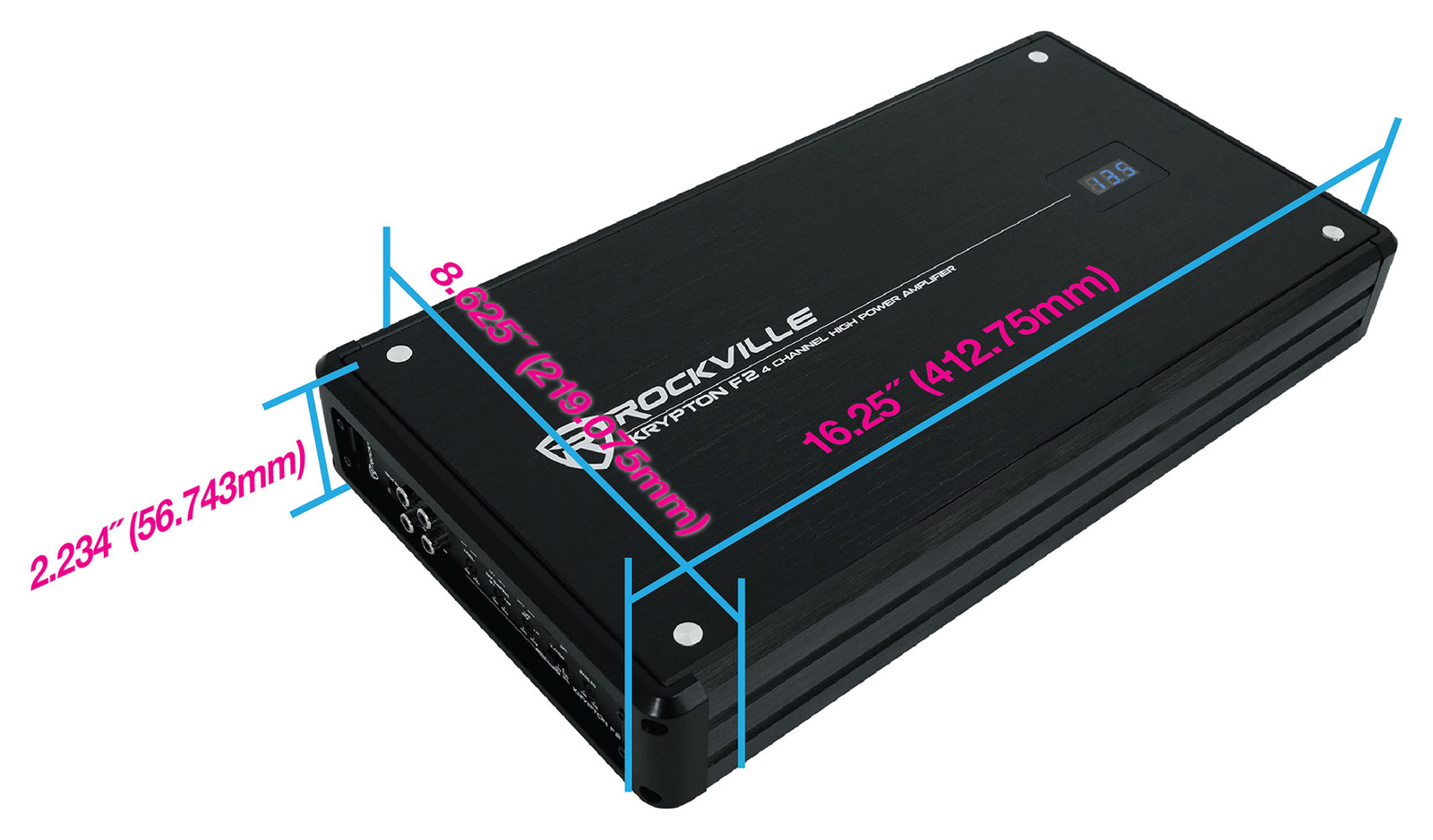 Rockville KRYPTON F2 2400 Вт Пиковый600 Вт среднеквадратичный 4-канальный усилитель для автомобильной стереосистемы