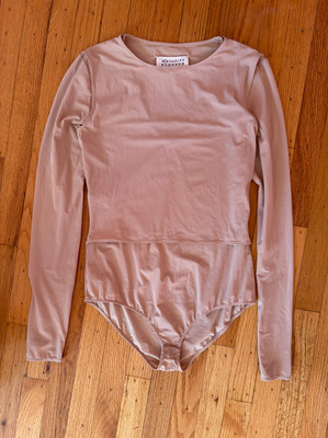 Maison Margiela Convertible Beige Long Sleeved Bodysuit