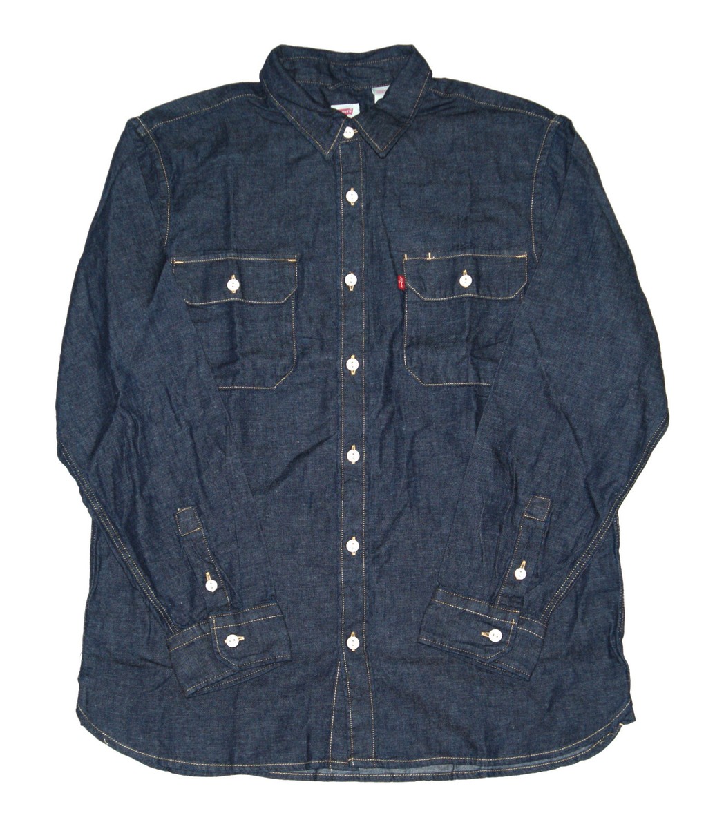 LEVI'S JACKSON WORKWEAR RELAXED FIT COTTON HEMP BLUE DENIM