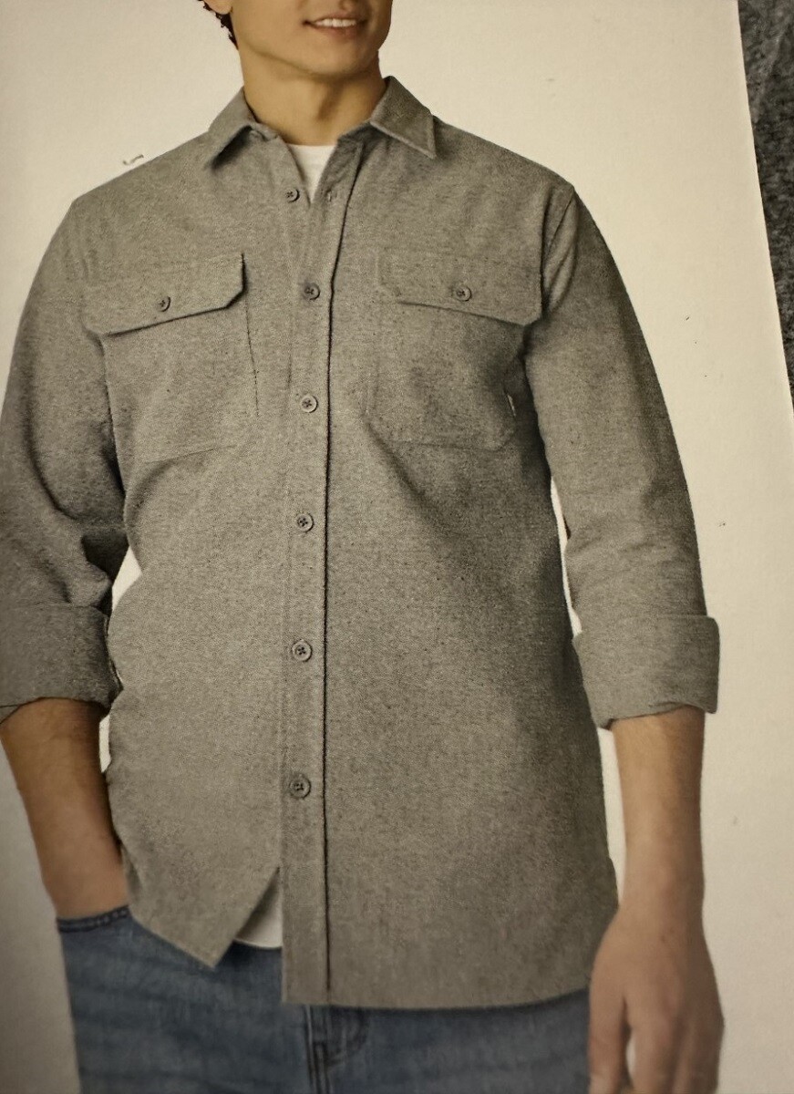 Мужская замшевая рубашка Eddie Bauer с двойной отделкой 6790₽