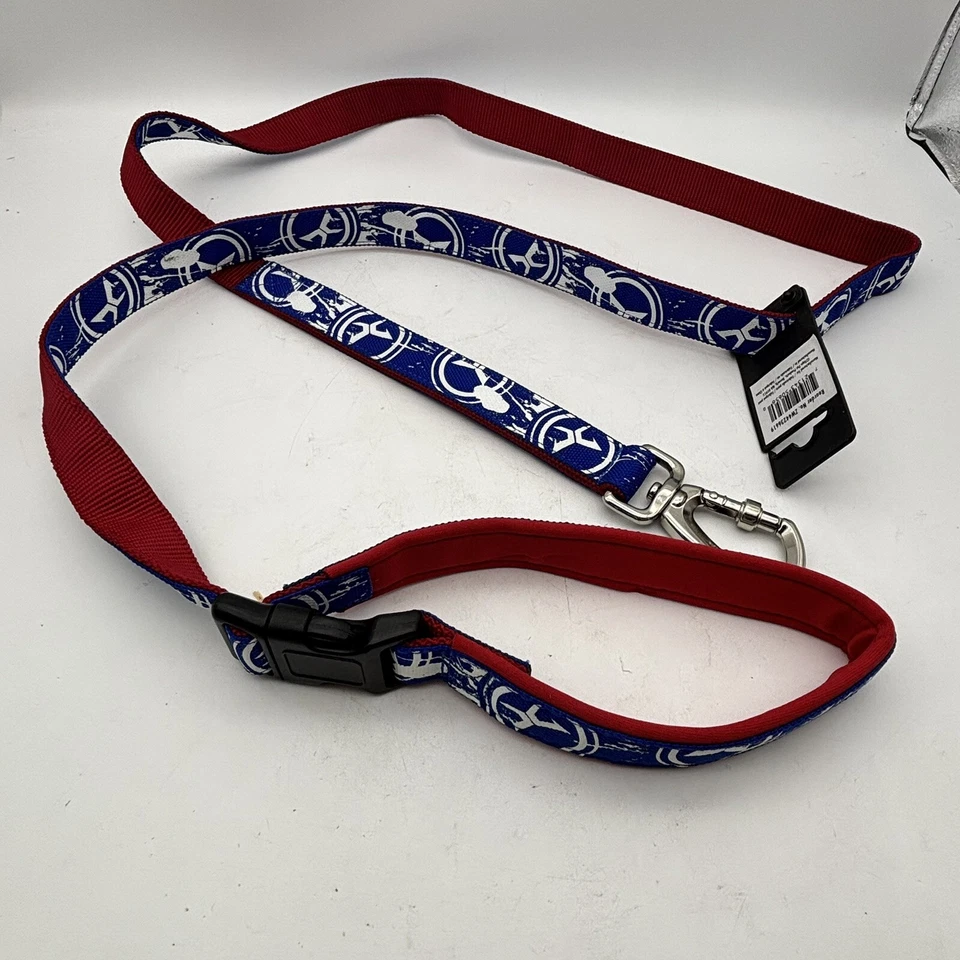 Correa ajustable con logotipo Xtrm azul rojo 6' para perro de entrenamiento canino informal Foto 3 de 4