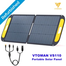 VTOMAN VS110 Portable Solar Panel, 110W 19V 23% Efficiency Foldable Solar Panel