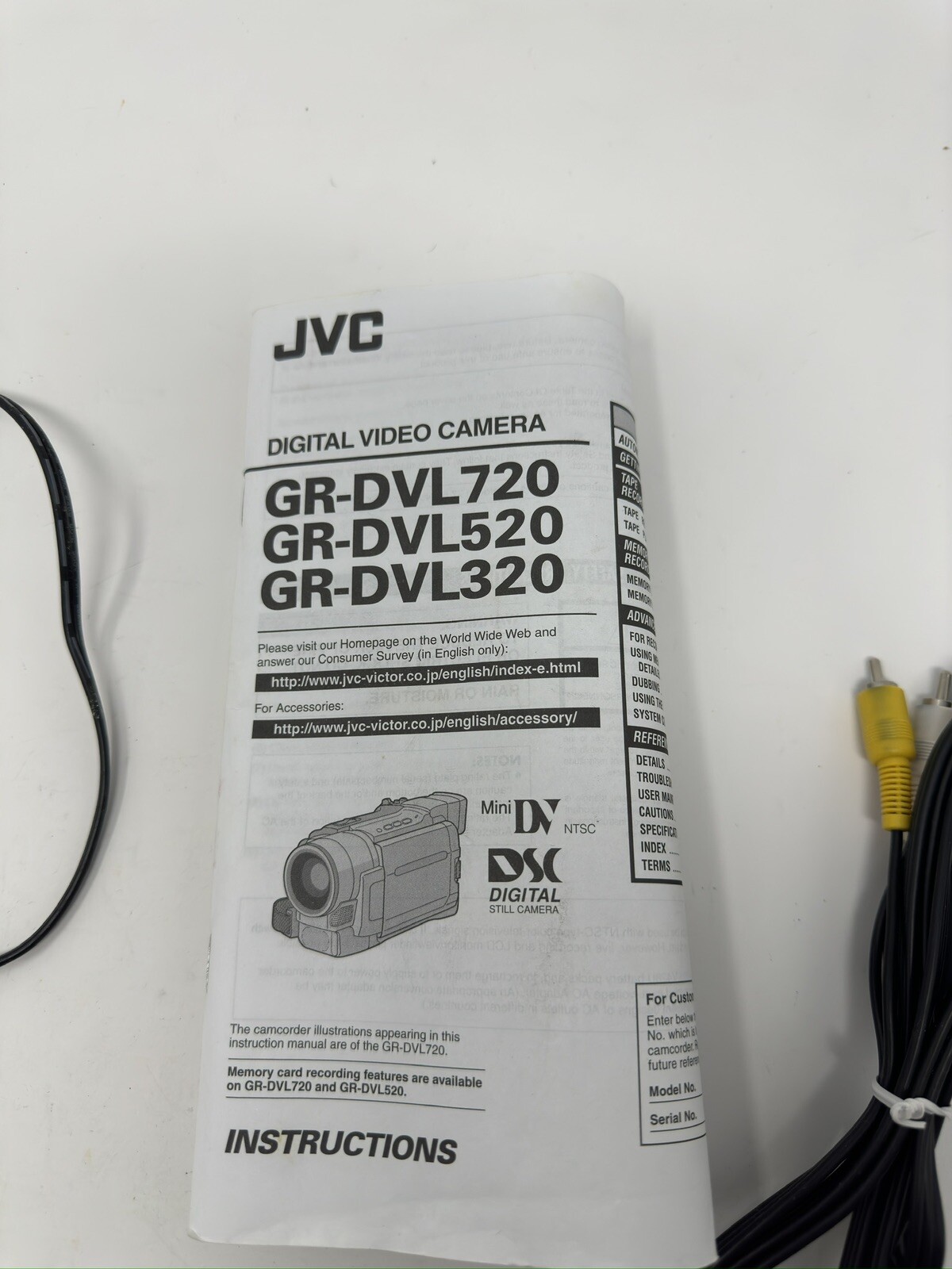 JVC GRDVL520U Mini DV Digital HighBand Video Camcorder Camera Tested