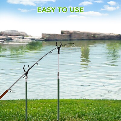 Fishing Adjustable Extending Banksticks Telescopic Bank Sticks With Rod  Rests