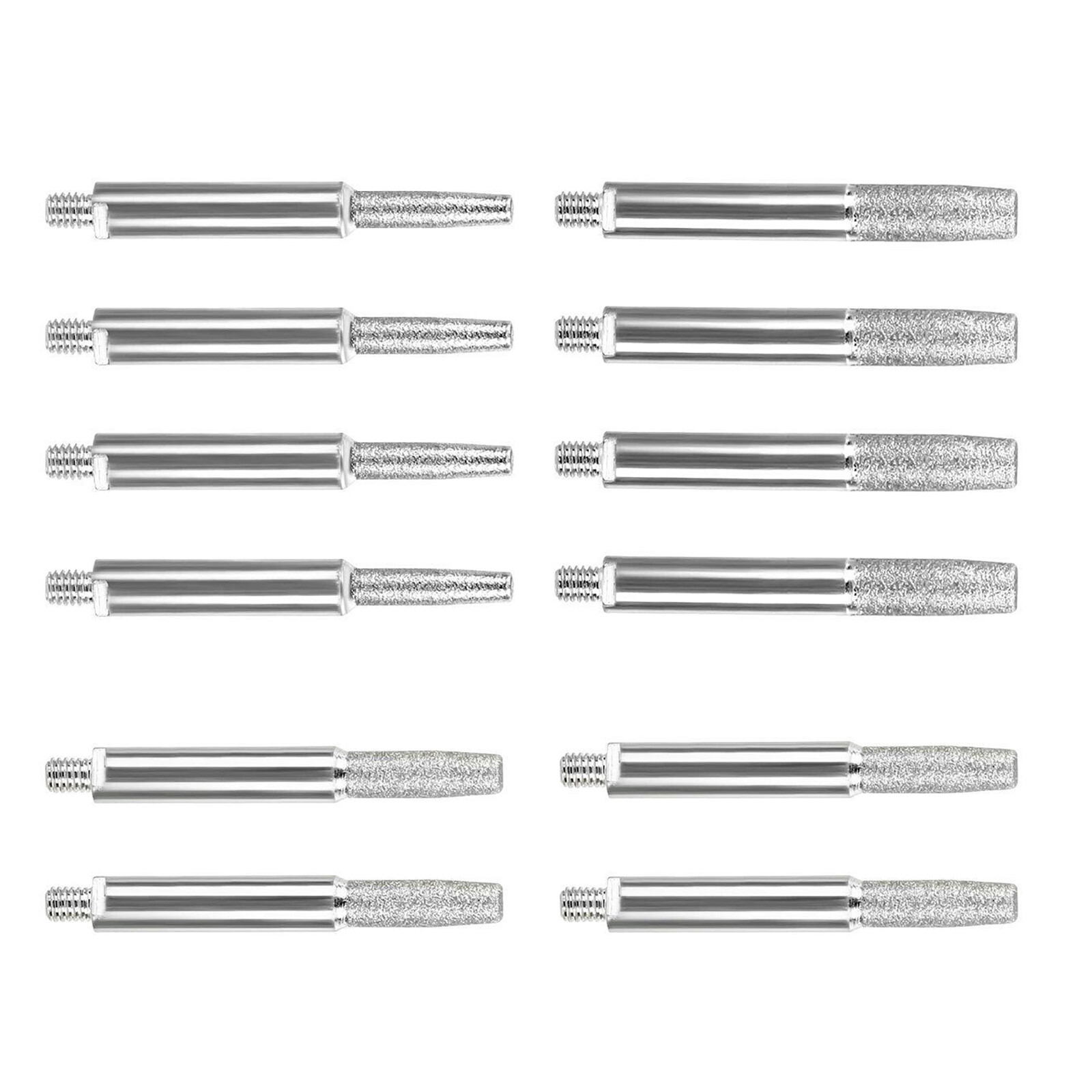 12Pcs Carborundum Burrs 4mm 4.8mm 5.5mm Chainsaw Sharpener Stone File Chain Saw