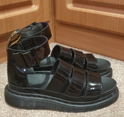 dr martens clarissa patent black