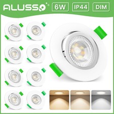 1-12er LED Einbaustrahler Schwenkbar 3CCT Dimmbar Rund Ultra Flach Deckenleuchte