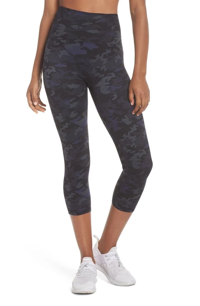 Spanx Booty Boost Active Print Crop Leggings - 50123R - Blue Digital Camo -  M