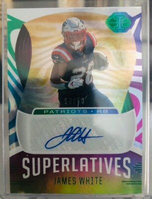 2021 Illusions Superlatives Auto Green #SE-41 James White /50, PACK FRESH