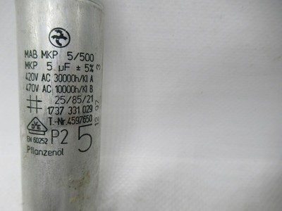 Kondensator Filter Miele 4597650, 1737331029, MAB MKP 5/500, MKP 5 
