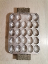 Molde de prensa de galletas de nueces de colección para hornear, galletas de aluminio soviético y hierro