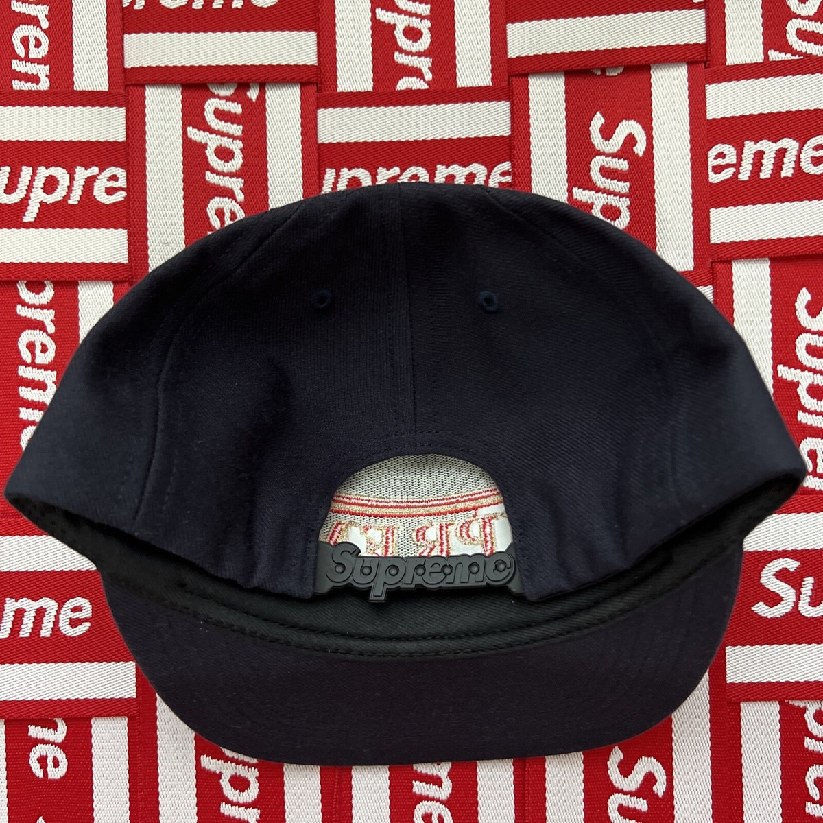 Supreme Independent Stripes 5 Panel Navy Cap!FW16!Dead Stock