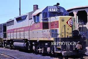 Railroad Print Erie Lackawanna El Emd Gp35 Locomotive 2570 Ebay